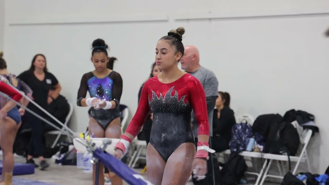 Ezra Pujol's sister, Sophia Pujols training at Wildfire Gymnastics